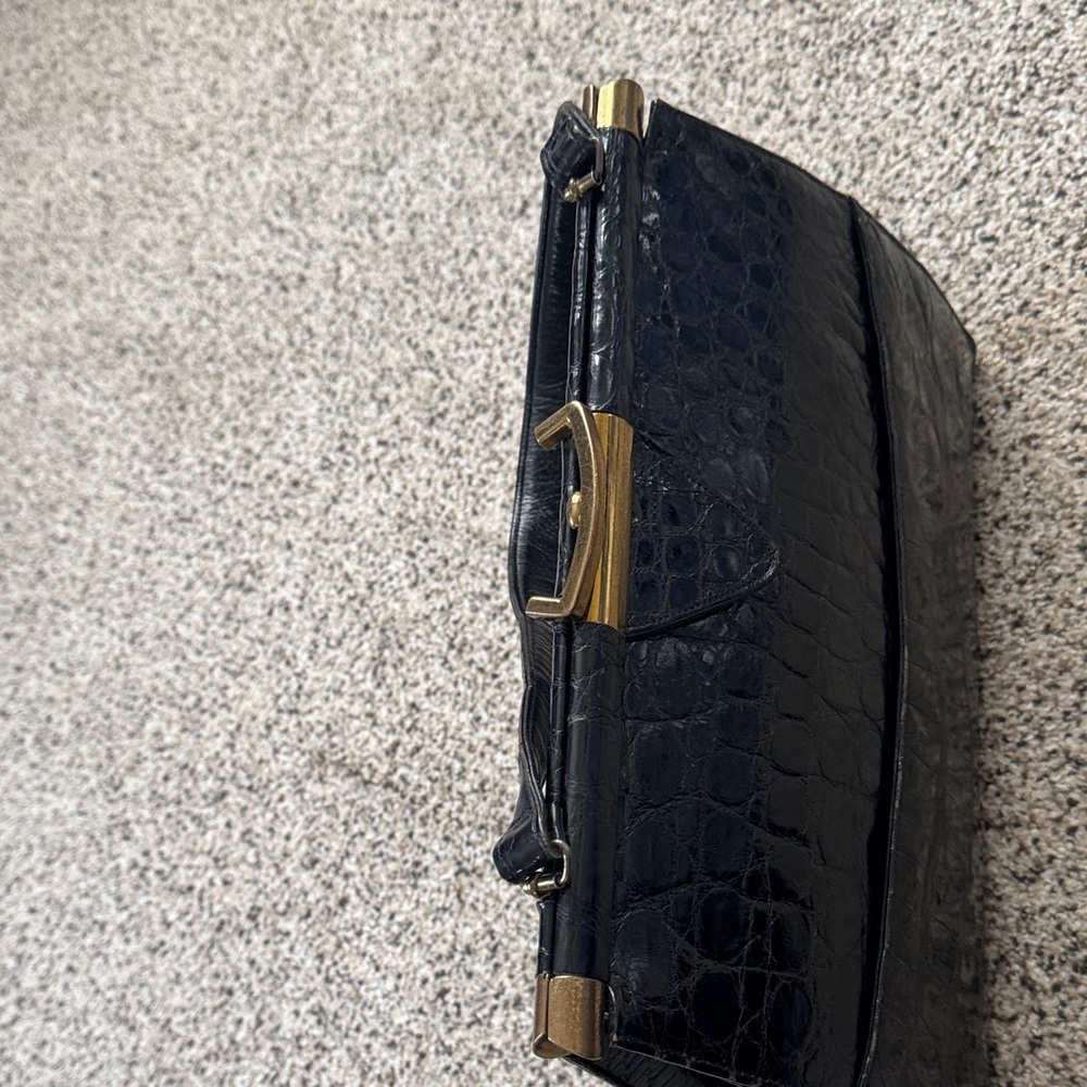 Vintage Black alligator purse - Picture 4 of 7